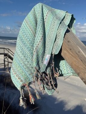 Ahi Rag Mint — Salt Rag™ Sand-Resistant Turkish Beach Towel